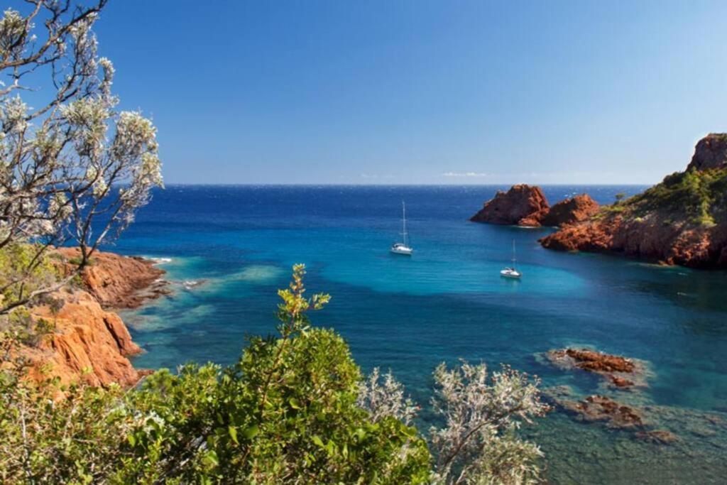 Dans Un Cadre D'Exception, Vue Mer Panoramique A Agay Cote D'Azur, Village Vacances Cap Esterel, T2 Avec Jardin, Golf, Climatisation, Wifi, 5 Piscines Saint-Raphaël Exteriör bild