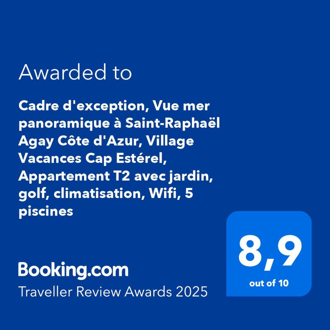Dans Un Cadre D'Exception, Vue Mer Panoramique A Agay Cote D'Azur, Village Vacances Cap Esterel, T2 Avec Jardin, Golf, Climatisation, Wifi, 5 Piscines Saint-Raphaël Exteriör bild